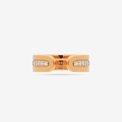 Meulien Modular Thin Band Ring Set With Pave CZ - Pink - 7