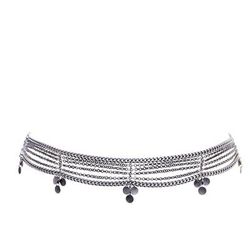 Ettika Three Coin Belt In Antique Silver - White - ONE SIZE ONLY