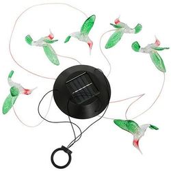 Fresh Fab Finds LED Solar Hummingbird Wind Chime Solar String Lights 6 LEDs Color-Changing IP65 Waterproof Decorative Lamp Lighting For Home Garden Fence Party