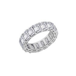 Diamonbliss Emerald Cut Eternity Ring - Grey - 9