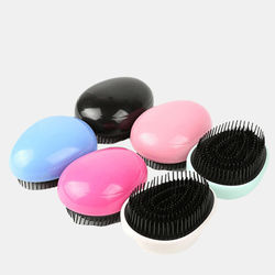 Vigor Hair Care Comb Massage Hairbrush Tangle Egg Shaped Detangling - Blue