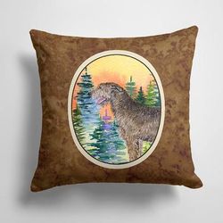 Caroline's Treasures 14 in x 14 in Outdoor Throw PillowIrish Wolfhound Fabric Decorative Pillow - 15 X 15 IN