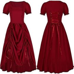 Retrò Vintage Punk Gotico Medievale Vestito Ragazza gotica Costume Per donna Fantasia Stile Steampunk Casual Quotidiano Adulti Vestito