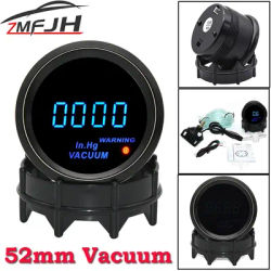 2 "52mm blu LED Digital Car Gauge universale per motore a benzina Vacuum Gauge Auto Car Vacuum Meter