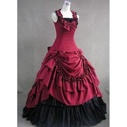 Abito Vittoriano Medievale 18° Secolo Lunghezza alla caviglia Lunghezza lunga Vestito Costume da festa Mascherata Taglie Forti Normale Su misura Patchwork Abito da ballo Costume Per donna Balli di