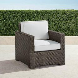 Small Palermo Lounge Chair with Cushions in Bronze Finish - Standard, Glacier - Frontgate