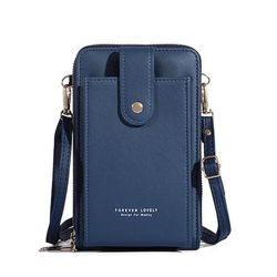 Per donna Borsa a tracolla Sacchetto del telefono mobile pelle sintetica Giornaliero Per eventi Viaggi Cerniera Massima capacità Impermeabile Leggero Tinta unica Rosa scuro Rosso bordeaux Radice di