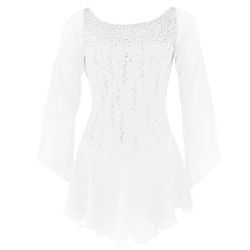 Vestito da pattinaggio artistico Per donna Da ragazza Pattinaggio sul ghiaccio Vestiti Completi Rosa baby Bianco / Bianco Giallo e giallo Scollatura posteriore Elastene Media elasticità Addestramento