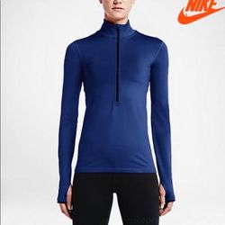 Nike Tops | Nike 3/4 Zip Track Shirt | Color: Blue | Size: S