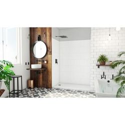 Dreamline DreamLine DreamStone 36 inch D x 62 inch W x 84 inch H Shower Wall Kit in White Traditional Subway Pattern WKDS623684XTS00