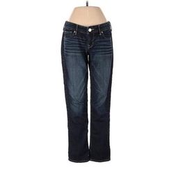 Express Jeans - Mid/Reg Rise: Blue Bottoms - Women's Size 0