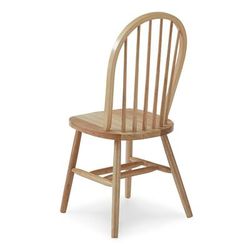"Windsor 37" High SpindleBack Chair - Plain Legs - Whitewood C01-212"