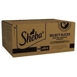 120x85g Poultry Collection in Gravy Sheba Pouches Wet Cat Food