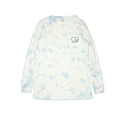 Ivory Ella Sweatshirt: Blue Tie-dye Tops - Kids Girl's Size X-Small