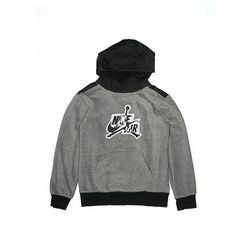 Jordan Pullover Hoodie: Silver Tops - Kids Boy's Size Medium