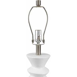 Tataurovo 26"H x 14"W x 14"D White/Metallic Table Lamp - Boutique Rugs