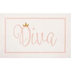 Wide Width Diva Bath Rug by Mohawk Home in White (Size 20" W 34" L)