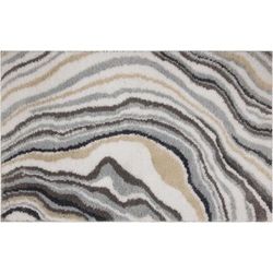 Wide Width Serpentine Bath Rug by Mohawk Home in Dove (Size 24" W 60" L)