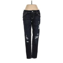 White House Black Market Jeans - Mid/Reg Rise: Blue Bottoms - Women's Size 4