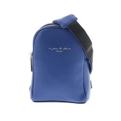 un jour un sac Leather Crossbody Bag: Blue Bags