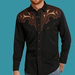 Classico Retrò Vintage 18° Secolo Blusa / Camicia Cowboy del West Costume Per uomo Mascherata Abbigliamento Quotidiano Addio al Nubilato Adulti Camicia