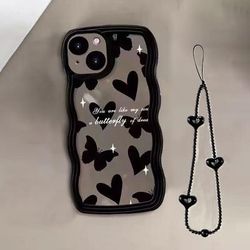 TEMU Love Is : Wear A Heart-shaped Phone Case With A Pattern And A Bracelet!