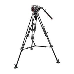 Manfrotto Used 509HD Video Head & 545B Aluminum Tripod Pro Middle-Twin Kit 100 509HD,545BK