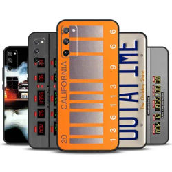 Back To The Future DeLorean License Case For Samsung Galaxy S24 S23 S22 Ultra S21 S20 FE Note 10