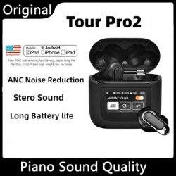 Tour Pro2 ANC cuffie Bluetooth Wireless auricolari Touch Screen a LED cuffie con cancellazione