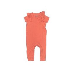 Cat & Jack Short Sleeve Outfit: Orange Solid Tops - Size 6-9 Month