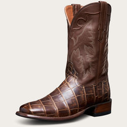 Tecovas Men's The Adams Cowboy Boots, 7 Shaft, Whiskey, Giant Gator, 4 Heel, 10 D