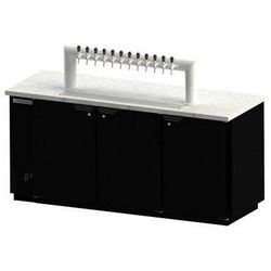 Beverage-Air 79" Kegerator Beer Dispenser - 4 Keg Capacity, 4 Column, 3 Doors, Black, 115v, DD78HC-1-B-12T