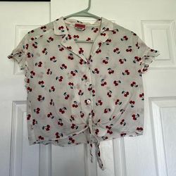 Kate Spade Tops | Kate Spade Cherries Tie Top | Color: Red/White | Size: S