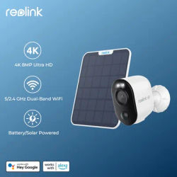 reolink 4K Solar Battery Powered Wireless Security Camera 5MP Color Night Vision 2.4/5Ghz WiFi