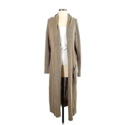 Cable Stitch Cardigan Sweater: Tan - Women's Size X-Small