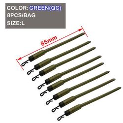 TEMU 8pcs Carp Fishing Accessories, Qc Pva Fishing Feeder Connector Steel Swivels, Fishing Tackle