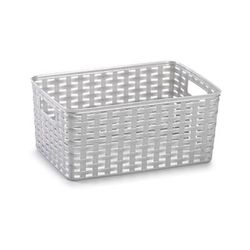 Panier Mimbre 29x19,5 cm d'argent