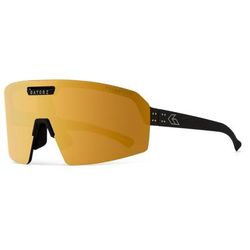 Gatorz Havok Black Frame Engraved Logo Smoke Polarized Gold Mirror Lens 841235126406