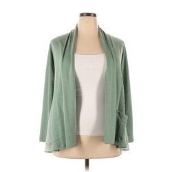 LOGO Lounge Cardigan Sweater: Green - Women's Size 2X-Large