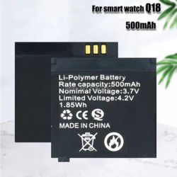 4-20 pièces Q18 montre intelligente 2 pièces 3.7V Batteries polymères Li-ion rechargeables 500mA batterie Li-po au Lithium Smartwatch remplacer