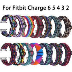 Cinturino elastico in Nylon per cinturino per Fitbit Charge 6 5 4 3 2 cinturino da polso sportivo