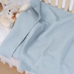 Coperta per bambini Waffle coperta per neonato e bambina coperta morbida e leggera neutra