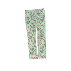 UB Unique Baby Leggings: Green Hearts Bottoms - Kids Girl's Size 6