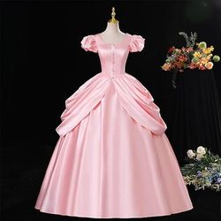 Gotico Vittoriano Ispirato al vintage Vestito Costume da festa Abito da Ballo Principessa Shakespeare Tinta unica Abito da ballo Costume Per donna Halloween Carnevale San Valentino Festa serale Feste