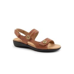 Women's Romi Stitch Sling Back Sandal by Trotters in Luggage (Size 10 1/2 M)