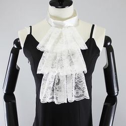 Retrò Vintage Rococò Vittoriano Colletto Jabot in pizzo coloniale Polsini Costume Per donna Reale Halloween Carnevale Mascherata Feste Carnevale di Venezia Adulti Colletto