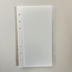 TEMU 5pcs A6 Binder Devider Bag, Saving Pocket Banknotes Holder Organizer, Loose Leaf Ring Pp Separator Pages Budget Book Accessory