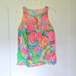 Lilly Pulitzer Tops | Lilly Pulitzer Pink Elephant Design Flutter Top, Size S? See Description! | Color: Pink | Size: S