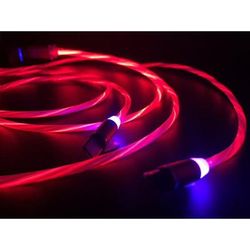 Jaspertronics™ Flowing LED Charging Cables with Quick Disconnect Magnetic Tips for Smart Phones, Tablets, and More!