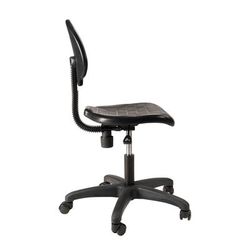 National Public Seating 6716HB Swivel Task Chair w/ Low Back & Polyurethane Seat, Black